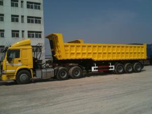 China 42cbm Dump Semi-trailer with 3 BPW axles and hydraulic  rear Discharge system for 80 Tons	 9803ZZXEJ wholesale