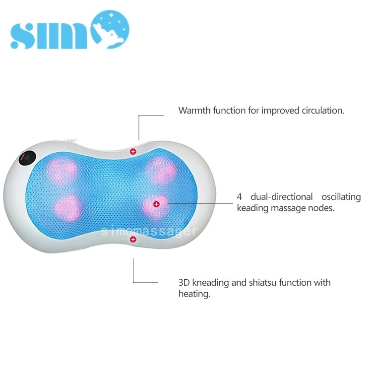 China Easy Operation Electric Massage Pillow Heat Treatment With 4 Massage Nodes wholesale