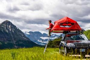 China UV 50+ Roof Rack Camping Tent , Jeep Roof Mounted Tent Fashionable Design wholesale