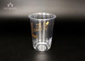 China Durable Disposable Plastic Drinking Cups U Shape Bottom UV Printing wholesale