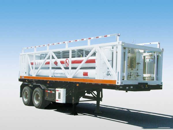 China CH2 Tube Skid semi-trailers with 7 tubes and 2 axles for 4000L CNG	  9042GGQ07H2 wholesale