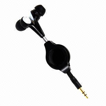 Buy cheap Portable Retractable Noise-canceling Earphones, OEM Orders Accepted for Gift from wholesalers