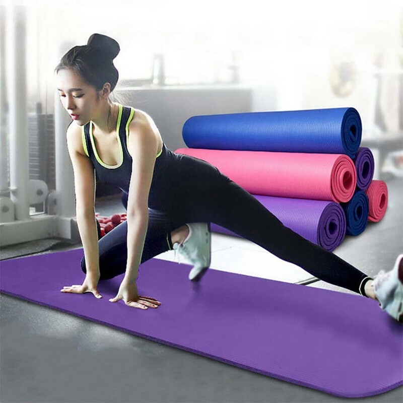 China Indoor Exercise Fitness Yoga Mat EVA Foam Yoga Mat 4MM Thick Non Slip Thick Exercise Mats wholesale