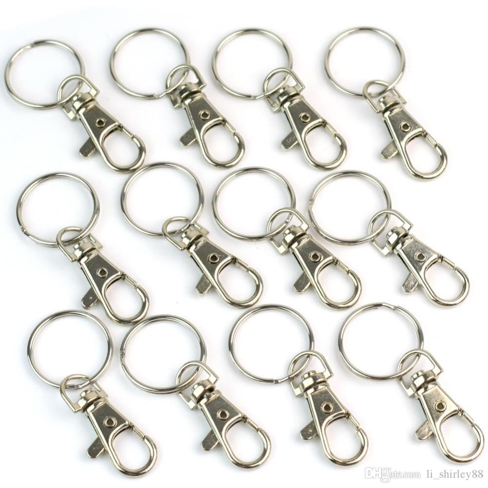 China Metal Lobster Bag Key Rings Silver Color Keychain 3.8x1.5cm DIY Accessories For Jewelry Fit Women Men Key Chain wholesale