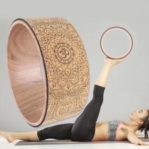 China Fitness Yoga Roller Wheel , Cork Yoga Wheel TPE Yoga Circles Gym Workout Back Training Tool wholesale