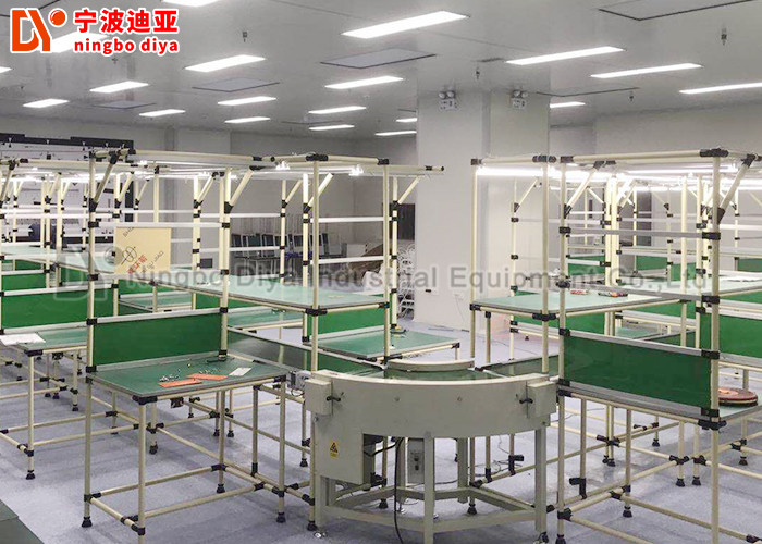 China Roller Track Assembly Line Conveyor , Flexible Assembly Line For Working Tables wholesale