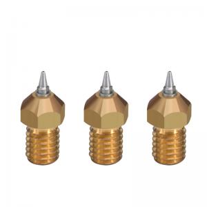 China Removable M6 Threaded 0.3mm 0.5mm E3D Brass Nozzle Stainless Steel wholesale