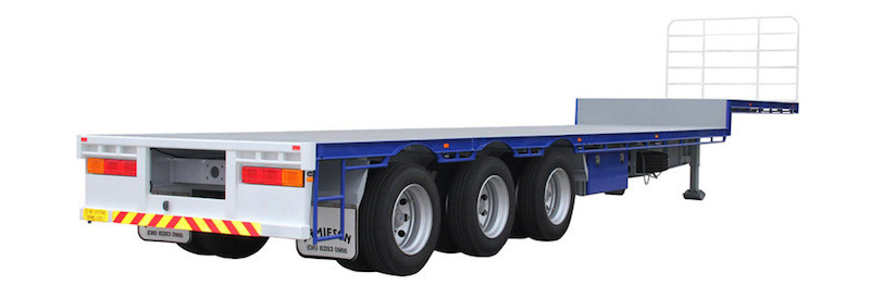 China 40 feet bogie suspension Carbon Steel Flat Bed Container Semi-Trailer 9352TJZPB wholesale
