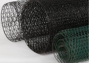 China 8 ft X 100 ft Hexagonal Wire Mesh Galvanized 1 inch Black PVC Wire Fence 20 Gauge wholesale
