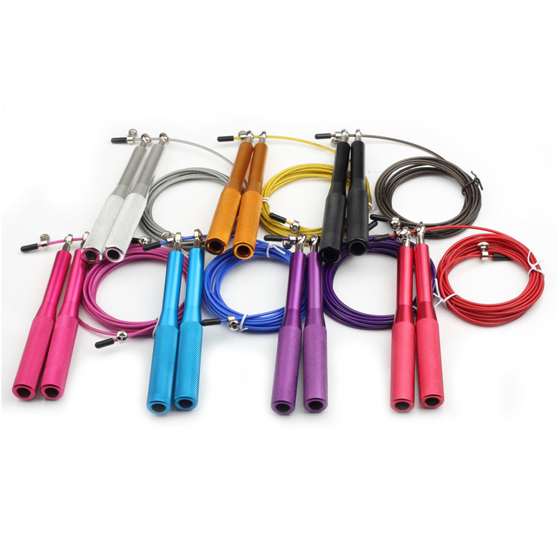 China Heavy Steel Wire Speed Jump Rope , Gym Skipping Rope For Boxing MMA Training Equipment wholesale