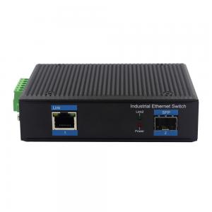 China SFP to RJ45 Unmanaged Industrial Switch 48V POE Media Converter wholesale