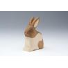 Buy cheap Beech Ashtree Wood Carved Bunny Rabbit Figurine OEM Logo from wholesalers