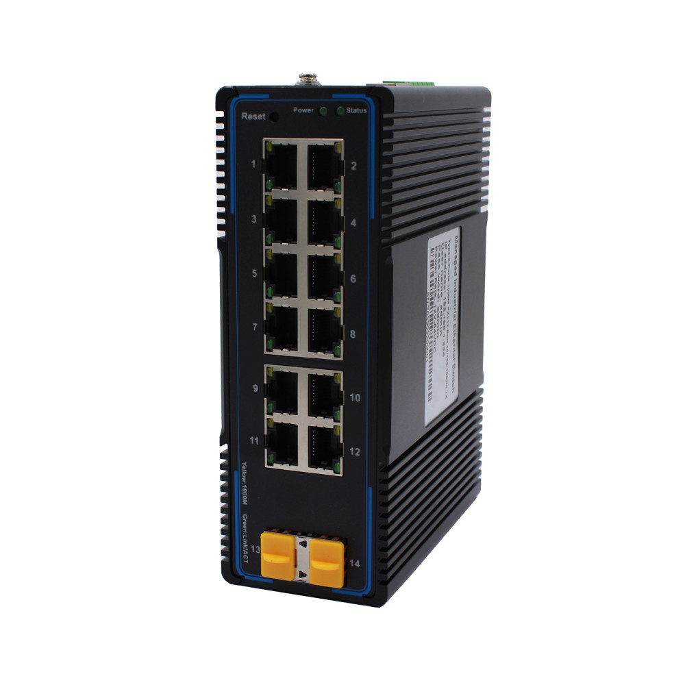 Buy cheap Industrial Managed Din Rail Switch 2X1000Mbps to 12x10/100/1000Mbps UTP RJ45 24V from wholesalers