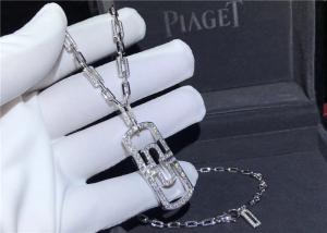China Shinning Full Diamond Bulgari Parentesi Necklace In 18K White Gold wholesale
