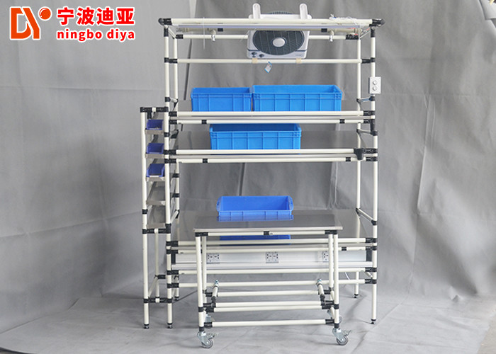 China Colorful Ergonomic Assembly Workstation Stainless Steel Panel For Manual Workbench wholesale