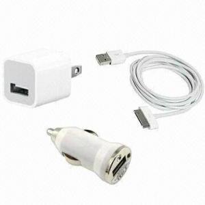 China USB power adapter with home and car charge, for iPod, iPhone 5 and iPad mini  wholesale