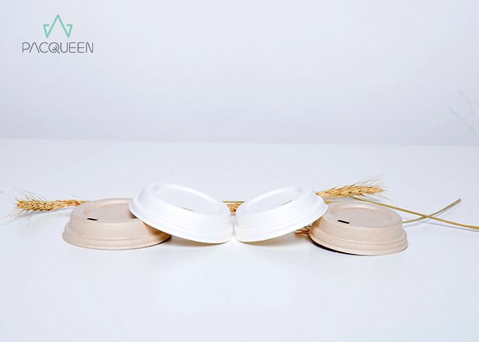 China Disposable Bagasse Lids Future Friendly Lids For Cold  / Hot Drinks wholesale