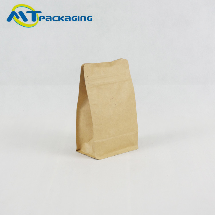 China Waterproof Brown Paper Coffee Bags , Kraft Coffee Bags With Valve wholesale