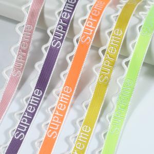 China Webbing free design custom printed polyester webbing strap jacquard pattern sublimation webbing with logo on sale