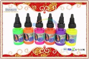 China B:L Tattoo Pigment Ink 6 Colors Fluorescent And Glowing Tattoo Ink UV Light on sale
