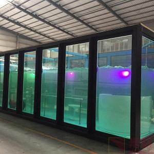 US America Standard Customized Color and Material Container Swimming Pool 20ft 40ft with Wave Water Jet Led Light