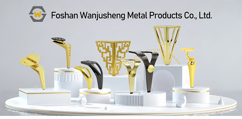 Matte Black Triangular Modern Sofa Legs Metal Hardware Support Fittings for Coffee Tables & Cabinets