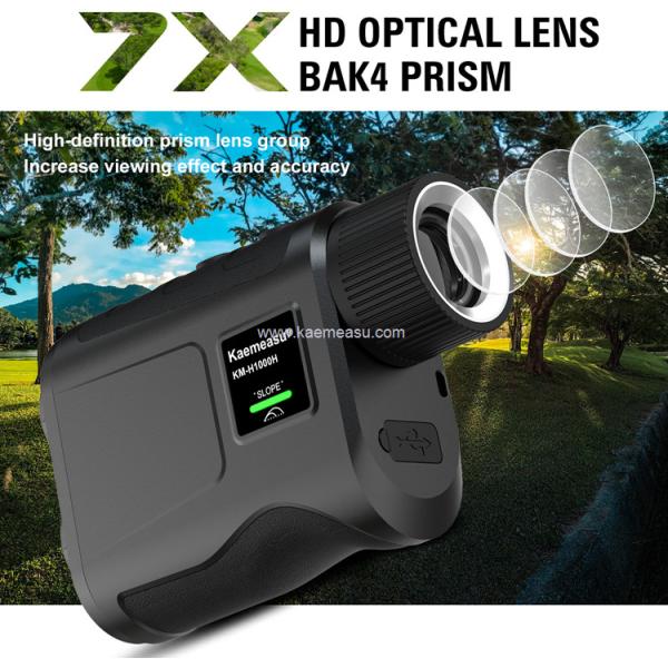 kaemeasu 1500m Optical Telescope Golf Rnagefinder USB Charging Distance Meter 95% Transmittance H1500H