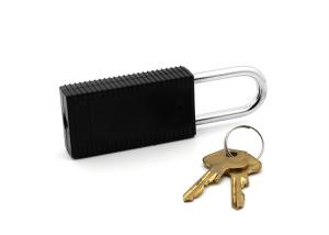 China ABS  Lock Out Tag Out Locks , Master Lock Lockout Locks Steel Shackle Black Color wholesale