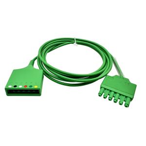 China Single Pin ECG Extension Cable Compatible Drager MS16256 Green- 2m wholesale