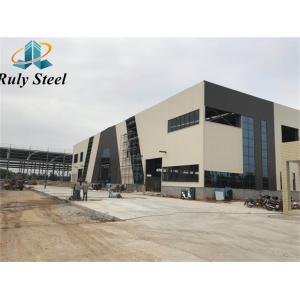 Prefabricated Multi Storey Steel Frame Construction With Crane