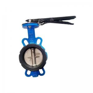 China ANSI CF8 EPDM PTFE Strong Acid Ductile Iron Lever Opreated Wafer Lug Butterfly Valve wholesale