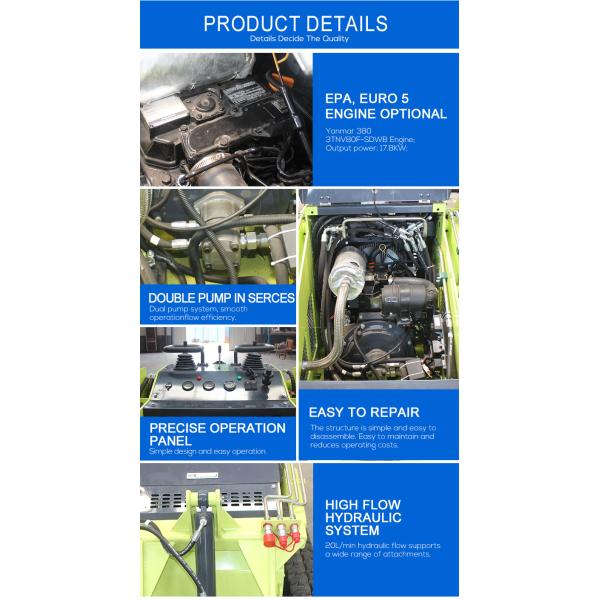 Free Shipping Diesel Closed System Skid Steer Loader with Attachment Skid Loader