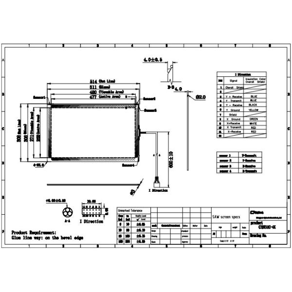 21.5 inch Overlay Saw Touch Screens One Touch Point with Controller and USB Cable