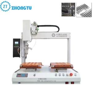 China Zhongtu Desktop Automatic Soldering Machine Equipment with Dual Stations for PCB Soldering on sale