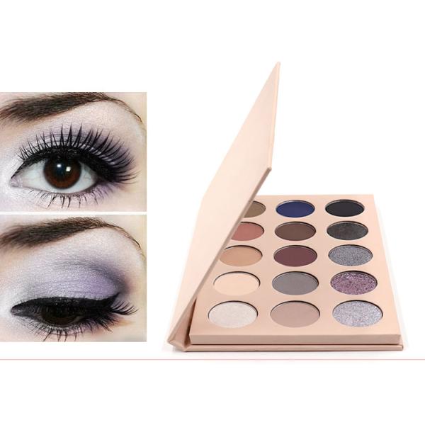 makeup palette highly pigmented waterproof smoky 15 color eye shadow custom logo