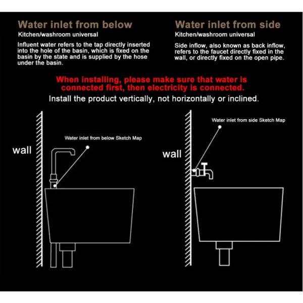30-60℃ Instant Electric Heating Tap ABS Material 3000W Water Heater Faucet Tap