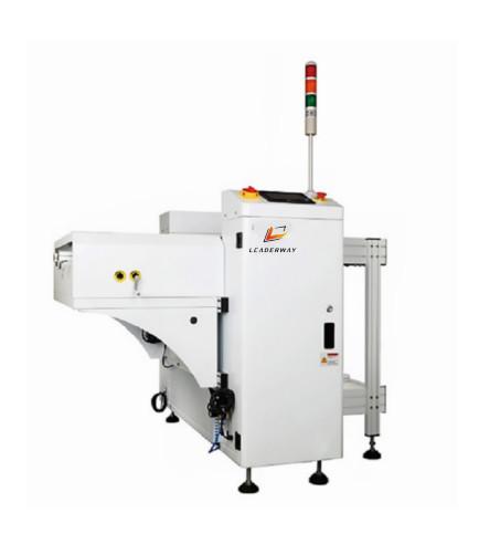 Quality Smt line PLC control automatic NG OK PCB magazine unloader machine PCB thickness Min0.6mm Air pressure	4-6 bar for sale
