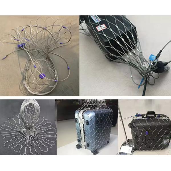 SS316 Inox Wire Net Ferrule Flexible Stainless Steel Cable Mesh For Railings