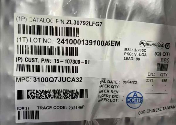 ZL30792LF Ethernet IC IEEE 1588 And Synchronous Ethernet Packet Clock Network