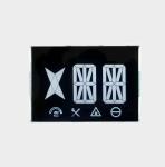 Stn 24 Pin 16 Segment Lcd Display VA Negative With White Digits And Metal Pins