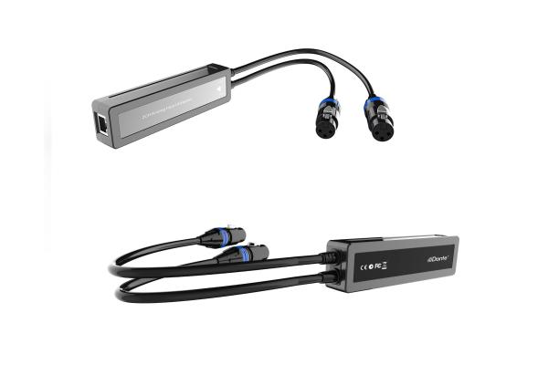 Quality Black XLR Dante Audio Interface , Dante IO Interface Analog Input Dante Output for sale