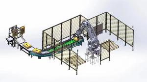 Electric Robotic Packaging And Palletizing Equipment High Speed With Stacking Pallets