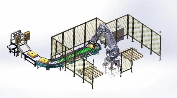 Electric Robotic Packaging And Palletizing Equipment High Speed With Stacking