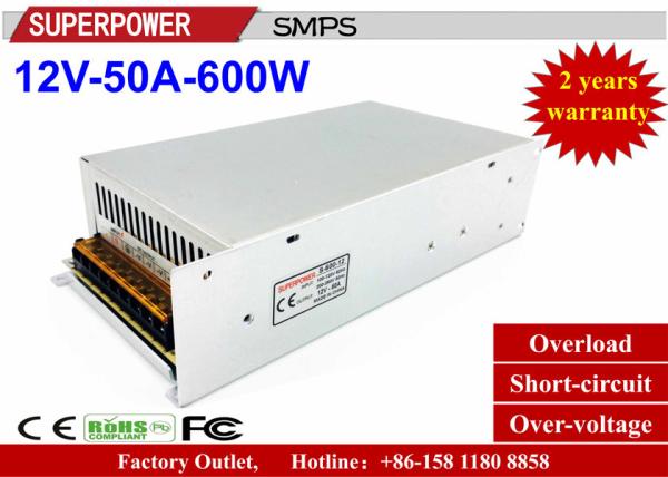 Quality 3D Printer Driver 12V50A600W single output  SMPS with CE DC12V600W full watt Iron Case for LED Lighting Factory Outlet for sale