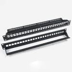 Blank Network Patch Panel Unshielded RJ45 24 Port 1U Patch Panel