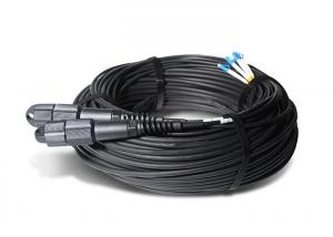 China Black Waterproof ODLC / PDLC Fiber Optic Patch Cord , High shock wholesale