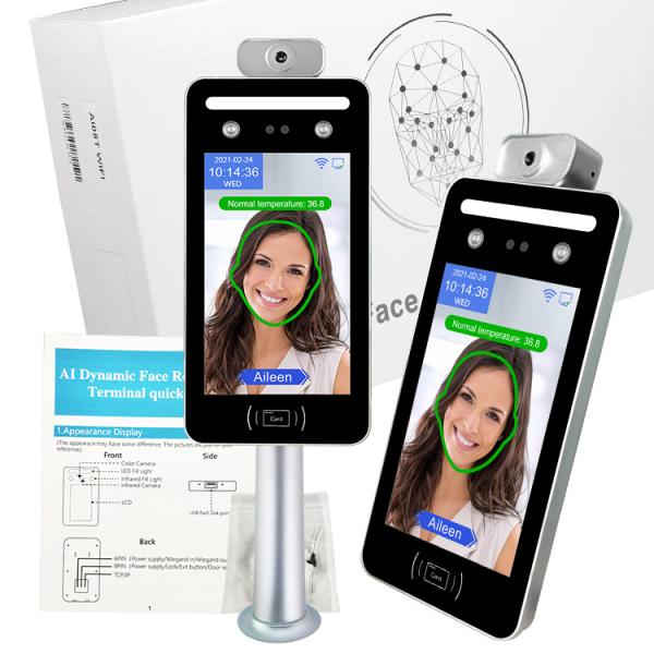 Quality 8 Inch Facial Recognition Access Control System Body Temperature Detection Measuring for sale