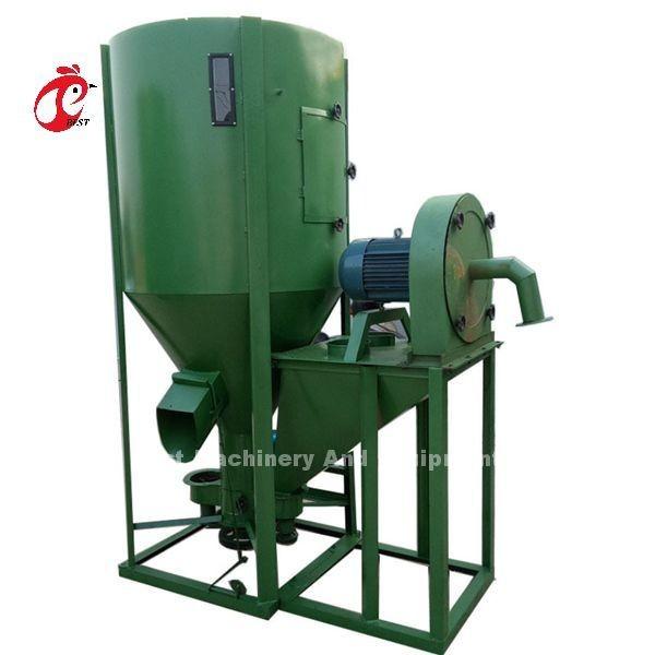 Quality 2 Tons Livestock Poultry Feed Machine Vertical Type Feed Mixer And Grinder Machine Emily for sale