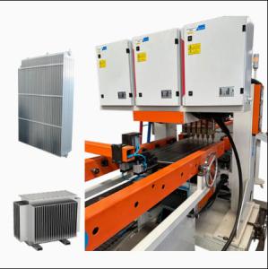China Transformer Radiator Fin Production Line PLC Control Steel Panel Radiator Production Line High Automation With Servo Motors Multi-head Gantry Spot wholesale