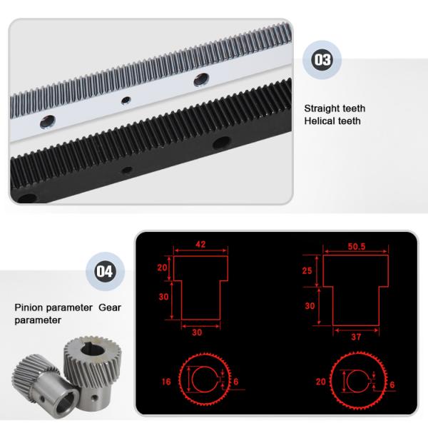 1.25M Helical or Straight CNC Router Rack in Sliver and Black for Superior Performance